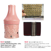 Ceramic Moxibustion Jar Facial Beauty Massage Moxa Therapy Porcelain Warm Scraping Cup Hand Hold Meridian Acupoint Massager-Health Wisdom™