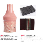 Ceramic Moxibustion Jar Facial Beauty Massage Moxa Therapy Porcelain Warm Scraping Cup Hand Hold Meridian Acupoint Massager-Health Wisdom™