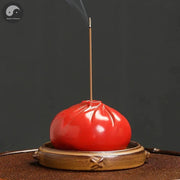 Ceramic Steamed Bun Style Incense Stick Burner Zen Incense Burner Creative Sandalwood Burner Beautiful Meaning Home Decor-Health Wisdom™