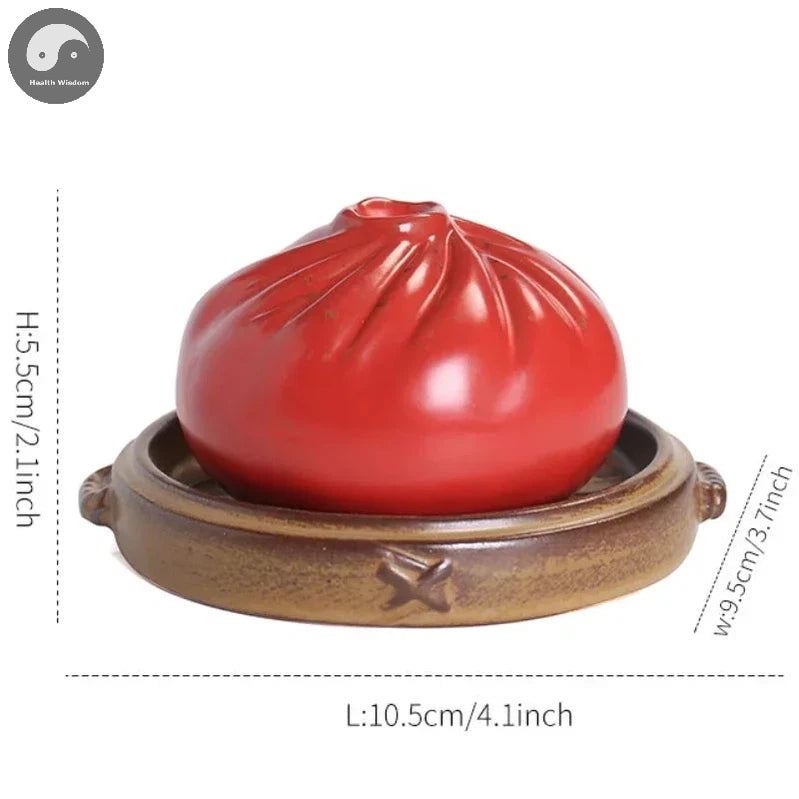 Ceramic Steamed Bun Style Incense Stick Burner Zen Incense Burner Creative Sandalwood Burner Beautiful Meaning Home Decor-Health Wisdom™