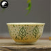 Ceramic Tea Cups 30ml*4pcs, Green Leaf & Dots