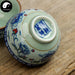 Ceramic Tea Cups 30ml*4pcs, Teal & Crackle