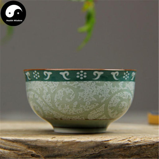 Ceramic Tea Cups 30ml*4pcs, Teal & Crackle