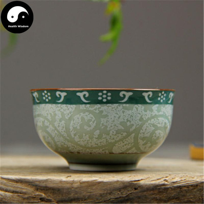 Ceramic Tea Cups 30ml*4pcs, Teal & Crackle