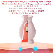 Ceramic Warm Massage Jar Facial Beauty Moxa Care Therapy Porcelain Warm Scraping Cup Hand Hold Meridian Acupoint Massager-Health Wisdom™