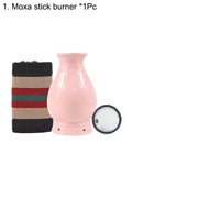 Ceramic Warm Massage Jar Facial Beauty Moxa Care Therapy Porcelain Warm Scraping Cup Hand Hold Meridian Acupoint Massager-Health Wisdom™