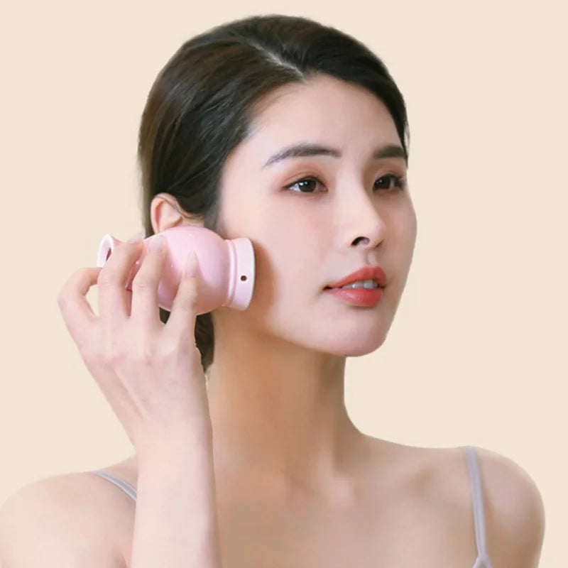 Ceramic Warm Massage Jar Facial Beauty Moxa Care Therapy Porcelain Warm Scraping Cup Hand Hold Meridian Acupoint Massager-Health Wisdom™