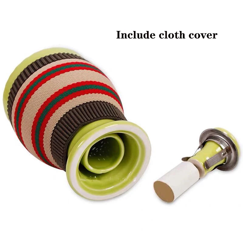 Ceramic Warm Moxibustion Jar Smokeless Moxa Stick Heat Scraping Therapy Body Massage Device-Health Wisdom™