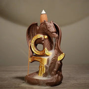Ceramic Waterfall Incense Burner, Vintage Dragon Backflow Incense Burner, Home Decor Creative Home Aromatherapy Gift -No Incense-Health Wisdom™