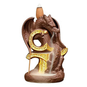 Ceramic Waterfall Incense Burner, Vintage Dragon Backflow Incense Burner, Home Decor Creative Home Aromatherapy Gift -No Incense-Health Wisdom™