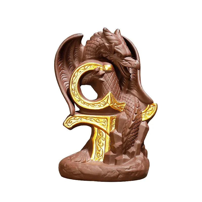 Ceramic Waterfall Incense Burner, Vintage Dragon Backflow Incense Burner, Home Decor Creative Home Aromatherapy Gift -No Incense-Health Wisdom™