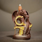 Ceramic Waterfall Incense Burner, Vintage Dragon Backflow Incense Burner, Home Decor Creative Home Aromatherapy Gift -No Incense-Health Wisdom™