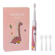 Children Electric Sonic Toothbrush Cartoon Pattern Toothbrush Smart Timer Soft Bristle 4 Replacement Brush Heads Teeth Whitening-Health Wisdom™