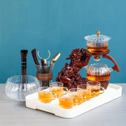 Chinese Brave Troops Lazy Glass Kung Fu Automatic Tea Set Teacup Pot Set Household Teapot Tea Maker-Health Wisdom™