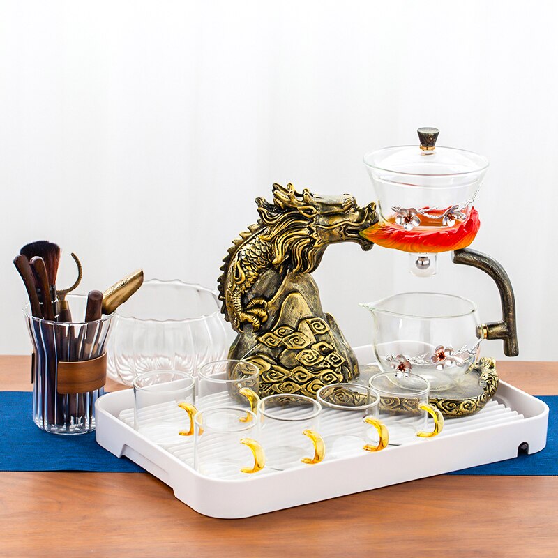Chinese Dragon Automatic Tea Maker Teapot Heat-resistant Glass Kung Fu Tea Set Set Creative Tea Drinking-Health Wisdom™