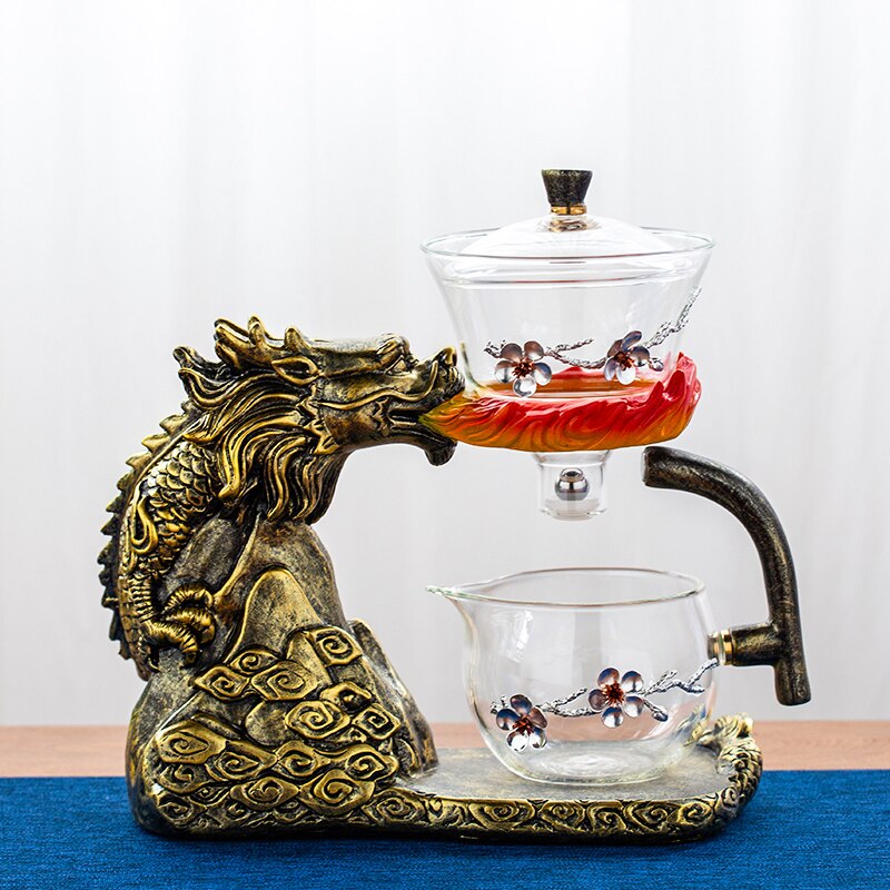 Chinese Dragon Automatic Tea Maker Teapot Heat-resistant Glass Kung Fu Tea Set Set Creative Tea Drinking-Health Wisdom™