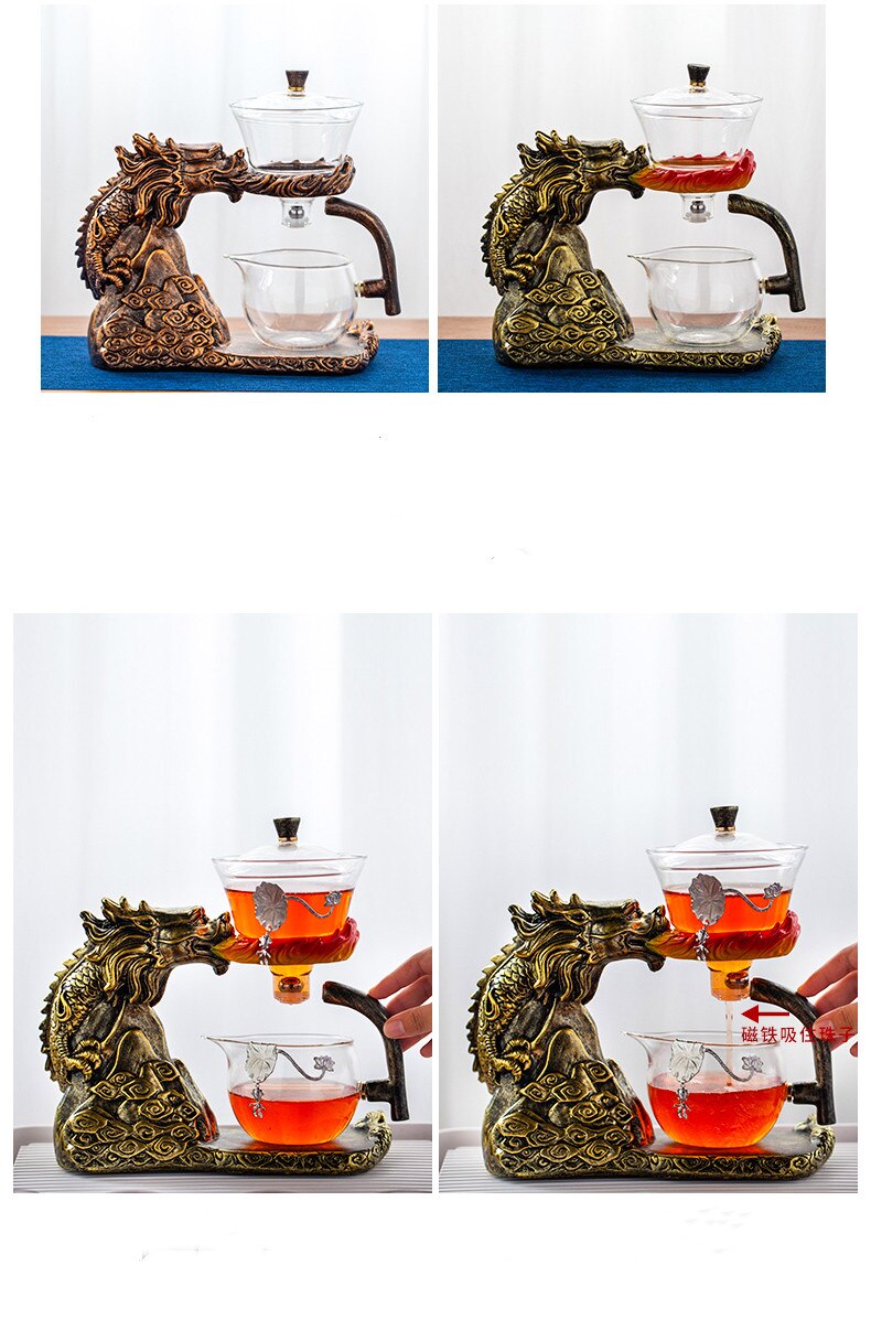 Chinese Dragon Automatic Tea Maker Teapot Heat-resistant Glass Kung Fu Tea Set Set Creative Tea Drinking-Health Wisdom™