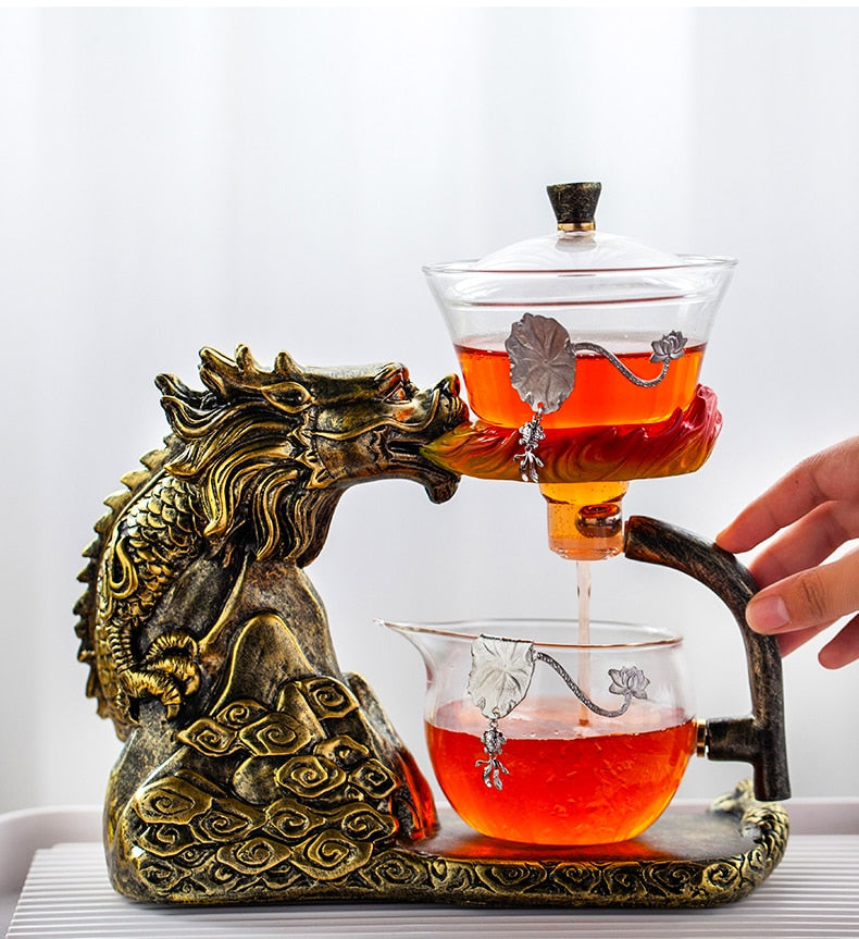 Chinese Dragon Automatic Tea Maker Teapot Heat-resistant Glass Kung Fu Tea Set Set Creative Tea Drinking-Health Wisdom™