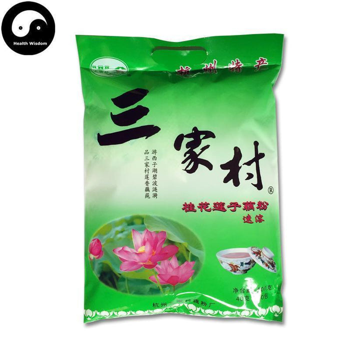 Chinese Herbs Powder Lotus Root Starch Ou Fen 藕粉, Chinese Lotus Roots Powder Mix Osmanthus Lotus Seeds
