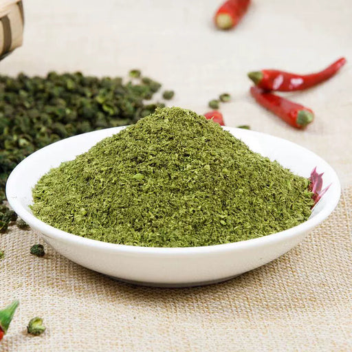 Chinese Herbs Powder Spice Qing Hua Jiao 青花椒, Pericarpium Zanthoxyli, Green Pricklyash Peel, Chuan Jiao, Shu Jiao
