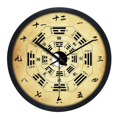 Chinese Style Wall Clocks 10 Inches Ba Gua Clock H324 For Tai Chi Yoga Acupuncture Massage Lover
