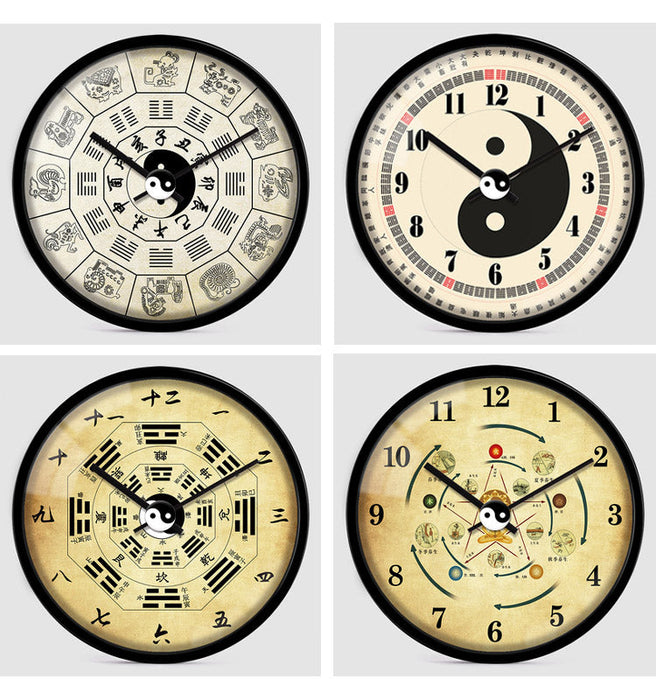 Chinese Style Wall Clocks Ba Gua Clock For Tai Chi Yoga Acupuncture Massage Lover