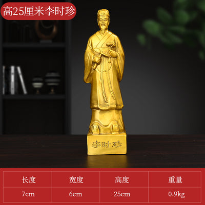 Chinese TCM Doctors Li Shizhen 李时珍 copper ornaments Bian Que Sun Simiao Hua Tuo Zhang Zhongjing-Health Wisdom™