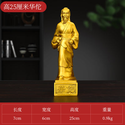 Chinese TCM Doctors Li Shizhen 李时珍 copper ornaments Bian Que Sun Simiao Hua Tuo Zhang Zhongjing-Health Wisdom™