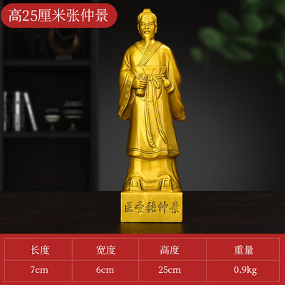 Chinese TCM Doctors Sun Simiao 孙思邈 copper ornaments Bian Que Hua Tuo Li Shizhen Zhang Zhongjing-Health Wisdom™