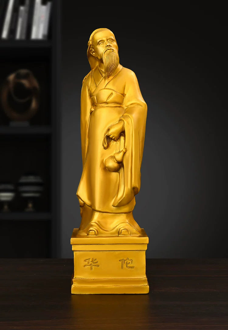 Chinese TCM Doctors copper ornaments Bian Que Sun Simiao Hua Tuo Li Shizhen Zhang Zhongjing-Health Wisdom™