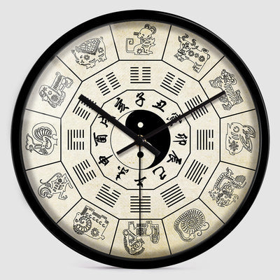 Chinese TCM Style Wall Clocks 10 Inches Ba Gua Clock H291 For Tai Chi Yoga Acupuncture Massage Lover-Health Wisdom™