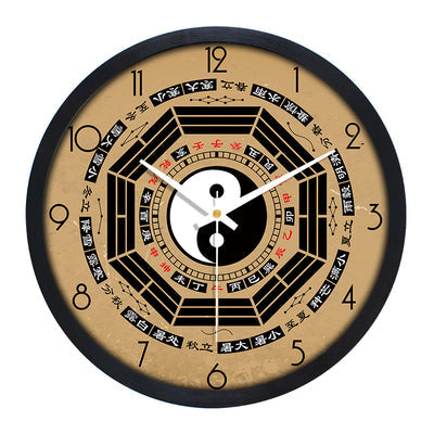 Chinese TCM Style Wall Clocks 10 Inches Ba Gua Clock H320 For Tai Chi Yoga Acupuncture Massage Lover-Health Wisdom™