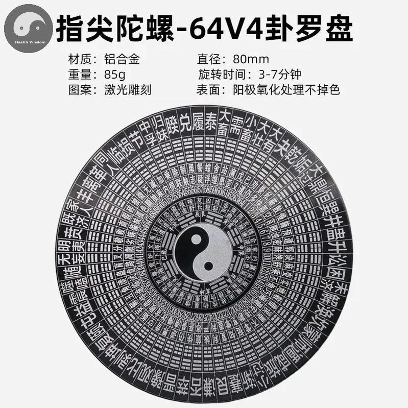Chinese Tai Chi Bagua Brass Rotatable Feng Shui Compass Luopan Professional Master Supplies Luck Bless Home Decoration Ornaments-Health Wisdom™
