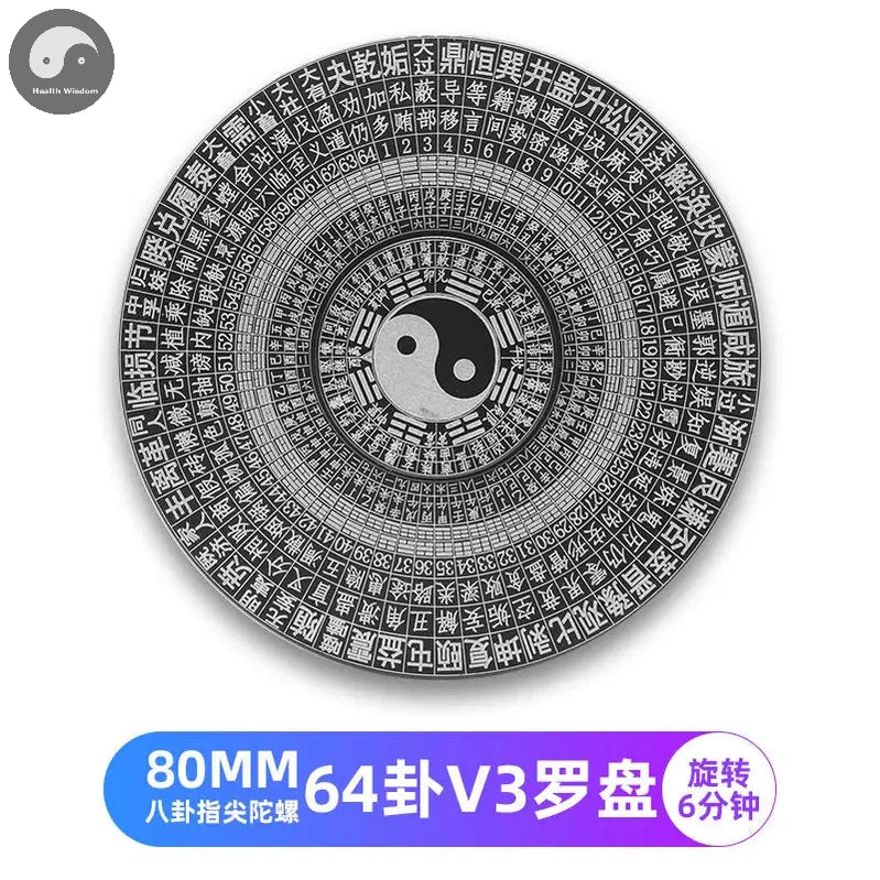 Chinese Tai Chi Bagua Brass Rotatable Feng Shui Compass Luopan Professional Master Supplies Luck Bless Home Decoration Ornaments-Health Wisdom™