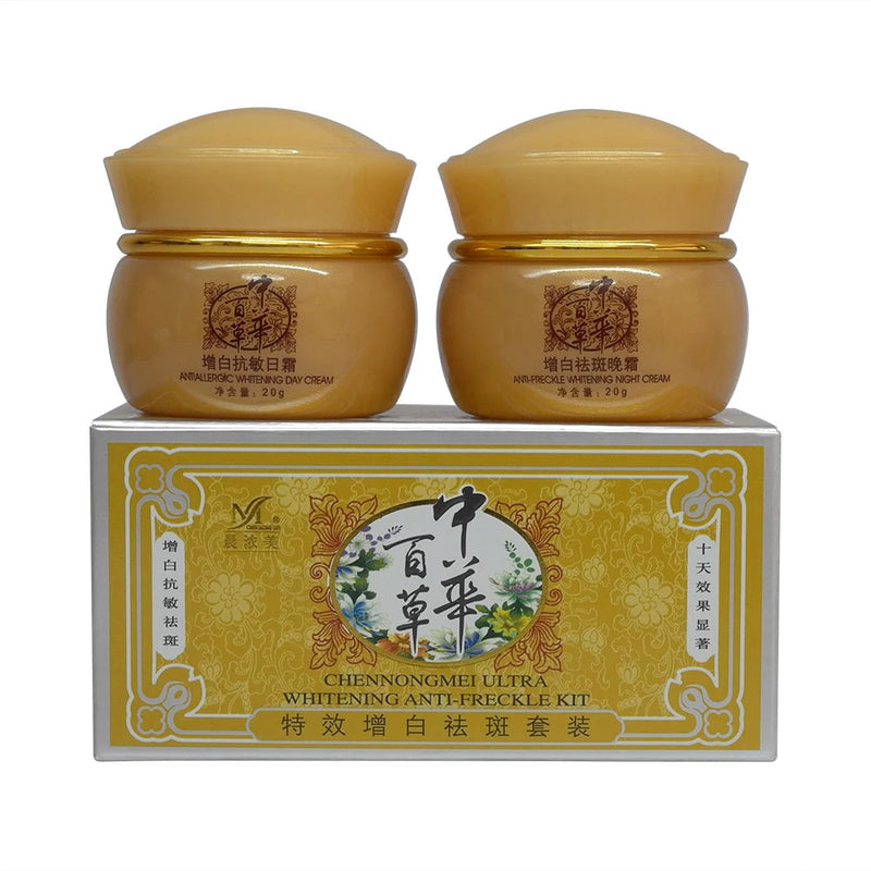 Chinese herbal whitening anti-freckle kit 20g day and 20g night skin cream-Health Wisdom™