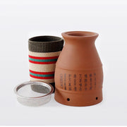 Clay Moxibustion Cup Ceramic Mugwort Stick Burner Scrape and Hot Compress Moxa Therapy Hand Hold Meridian Acupoint Massager-Health Wisdom™
