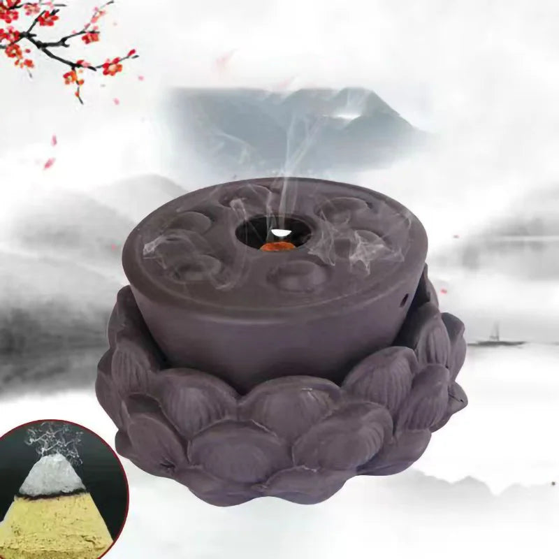 Cone Moxa Stick Clay Lotus Flower Moxibustion Burner Abdomen Massage Wormwood Herb Therapy Warm Uterus Treatment of Prostatitis-Health Wisdom™
