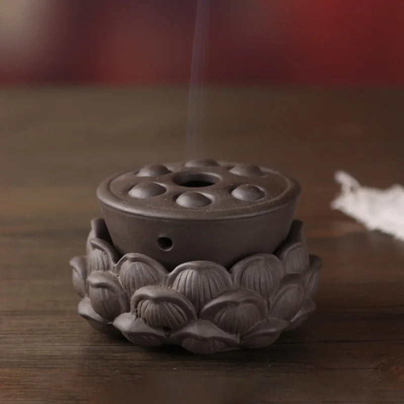 Cone Moxa Stick Clay Lotus Flower Moxibustion Burner Abdomen Massage Wormwood Herb Therapy Warm Uterus Treatment of Prostatitis-Health Wisdom™