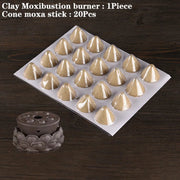 Cone Moxa Stick Clay Lotus Flower Moxibustion Burner Abdomen Massage Wormwood Herb Therapy Warm Uterus Treatment of Prostatitis-Health Wisdom™