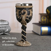Coolest Gothic Resin Stainless Steel Dragon Skull Goblet Retro Claw Wine Glass Cocktail Glasses Whiskey Cup Party Bar Drinkware-Health Wisdom™