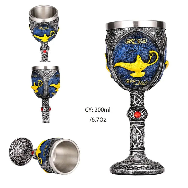 Coolest Gothic Resin Stainless Steel Dragon Skull Goblet Retro Claw Wine Glass Cocktail Glasses Whiskey Cup Party Bar Drinkware-Health Wisdom™