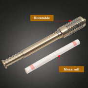 Copper Bar Moxibustion Tool Heating Acupuncture Point Warm Rolling Massage Therapy Device Chinese Medical Pure Moxa Stick-Health Wisdom™