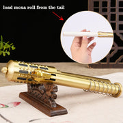 Copper Moxibustion Tool Handhold Moxa Stick Burner Rotable Massager Warm Acupoint Meridians Warm Massage Therapy Health Care-Health Wisdom™