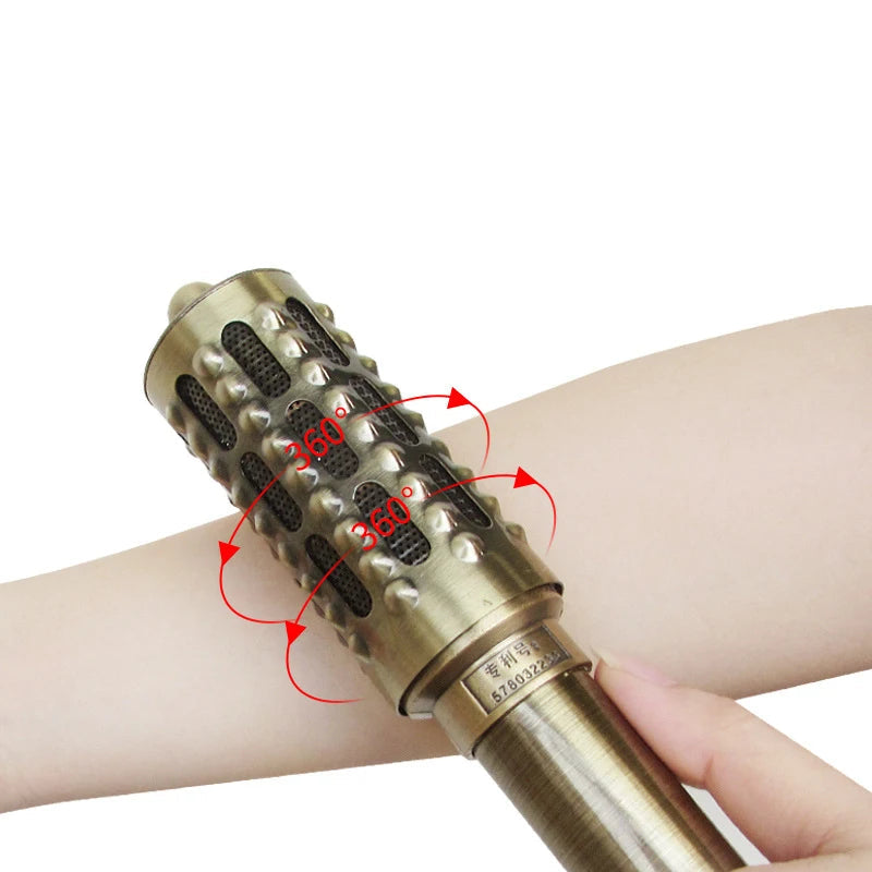 Copper Moxibustion Tool Handhold Moxa Stick Burner Rotable Massager Warm Acupoint Meridians Warm Massage Therapy Health Care-Health Wisdom™
