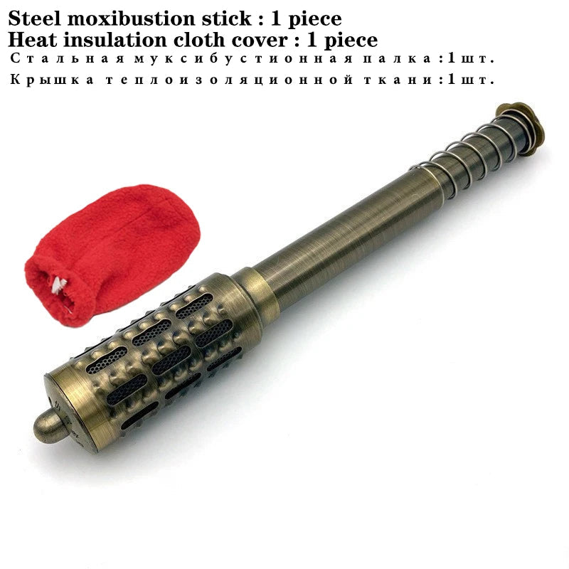 Copper Moxibustion Tool Handhold Moxa Stick Burner Rotable Massager Warm Acupoint Meridians Warm Massage Therapy Health Care-Health Wisdom™