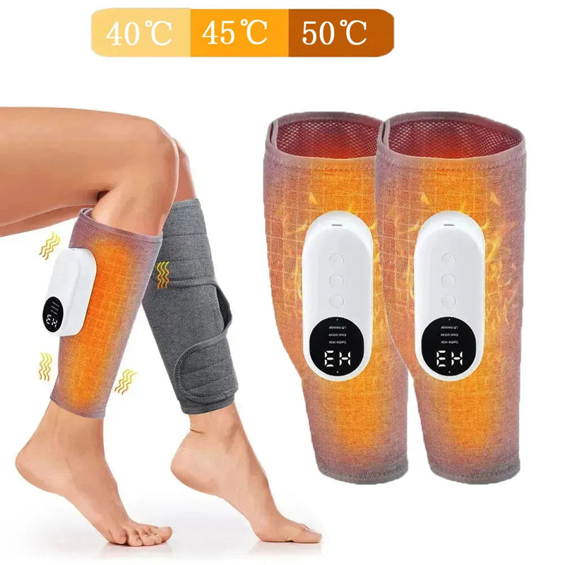 Cordless Electric Calf Muscle Massager Foot Leg Pressotherapy Heated Machine Pain Relief 3 Mode Air Compression Relax Physiother-Health Wisdom™