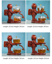 Creative Astronaut Kungfu Tea Set Automatic Glass Teapot Heat-resistant Tea Infuser Glass Tea Maker Pot With Base-Health Wisdom™