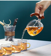 Creative Astronaut Kungfu Tea Set Automatic Glass Teapot Heat-resistant Tea Infuser Glass Tea Maker Pot With Base-Health Wisdom™