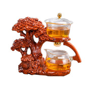 Creative Automatic Teapot Tea Infuser Magnetic Water Diversion Heat-resistant Kungfu Tea Drinking Chinese Glass Tea Set-Health Wisdom™