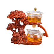 Creative Automatic Teapot Tea Infuser Magnetic Water Diversion Heat-resistant Kungfu Tea Drinking Chinese Glass Tea Set-Health Wisdom™